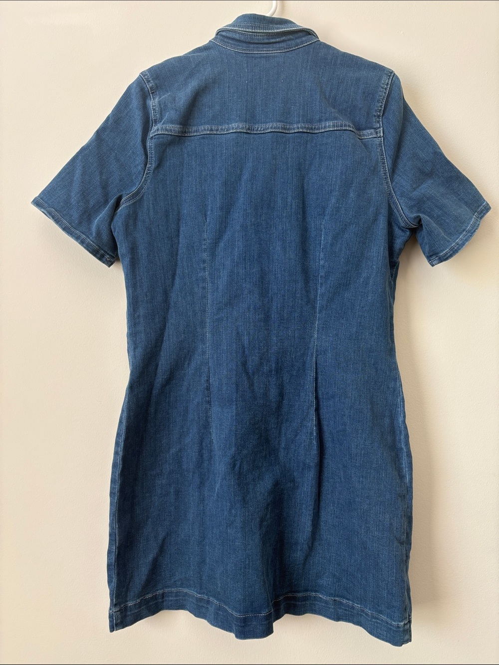 ⭐️Jen7 Short-Sleeve Denim Button-Front Mini Dress - Picture 3 of 7